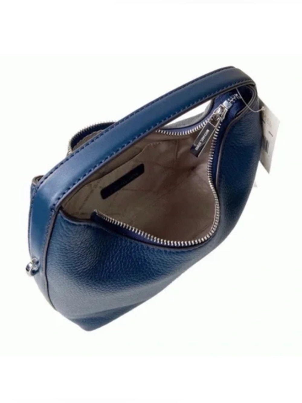 NWT Michael Kors Ember Small Messenger Crossbody Bag Navy w/ Dust Bag $448 - Picture 3 of 6